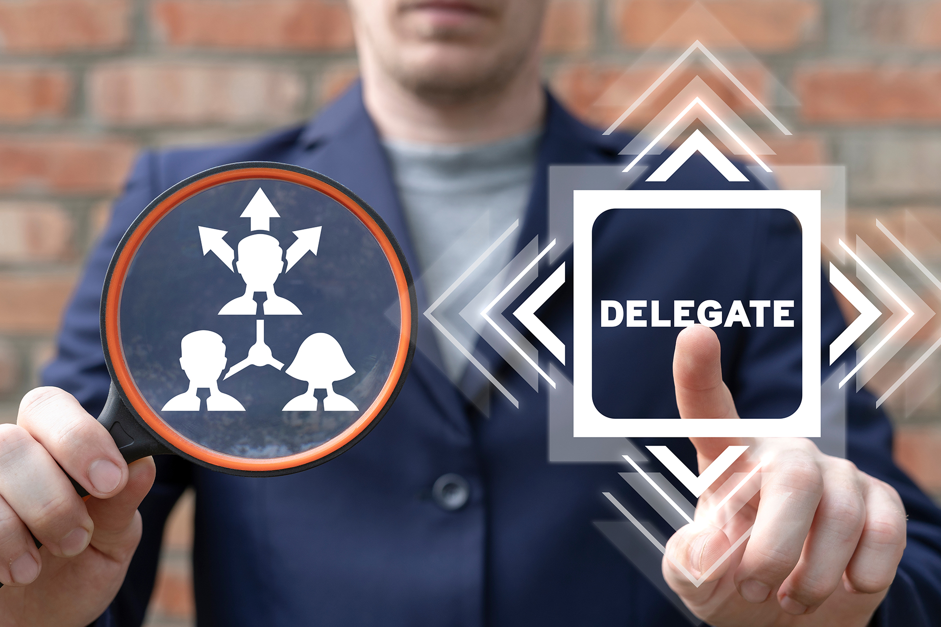 Business,Management,Concept,Of,Delegating,And,Teamwork.,Delegation,Scheme,Or