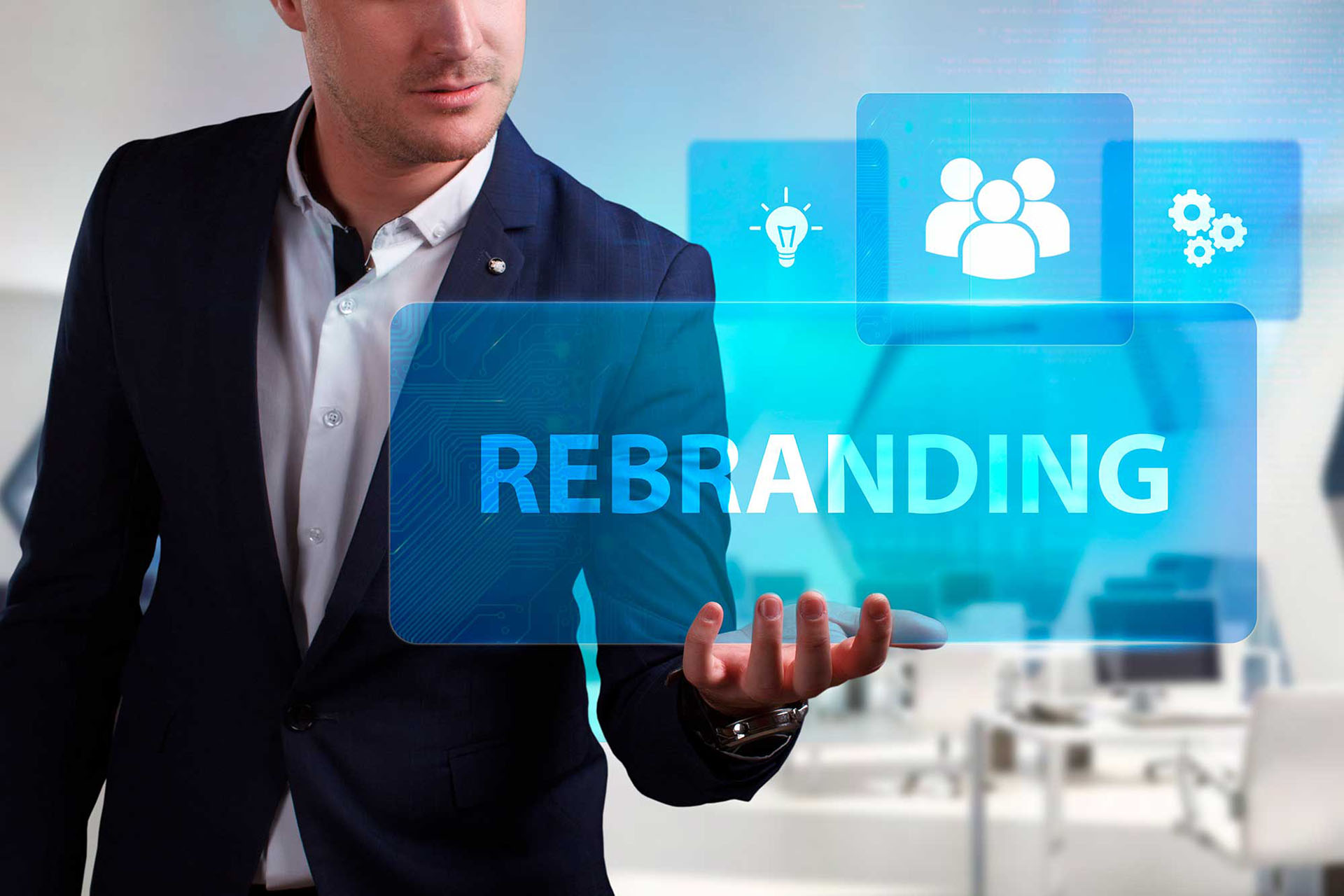 Business,,Technology,,Internet,And,Network,Concept.,Young,Businessman,Working,On